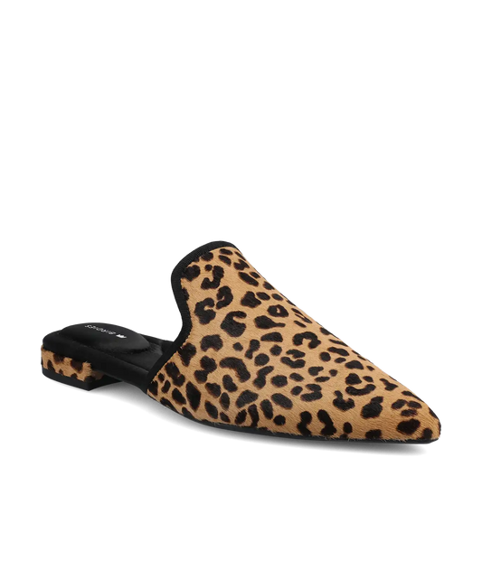 The Goldfinch 15 Mule - Leopardprint Haircalf