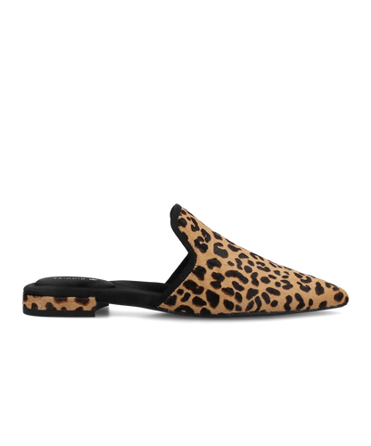 The Goldfinch 15 Mule - Leopardprint Haircalf