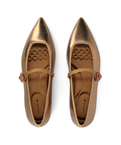 The Goldfinch 15 Mary Jane - Vintage Gold Metal Leather