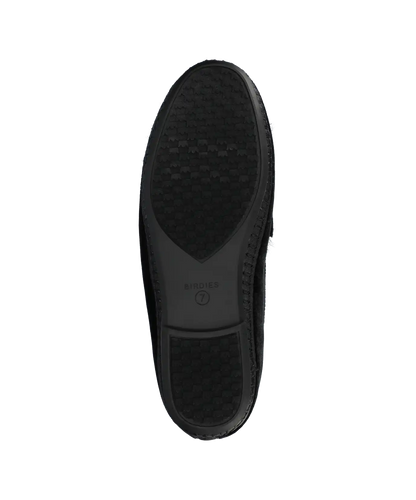 The Heron Loafer Cozy - Black Velvet Faux Fur