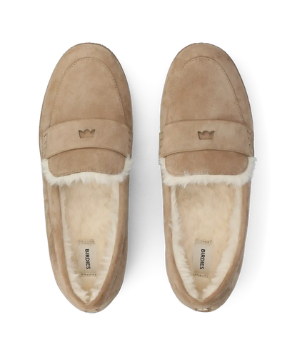 The Heron Loafer Cozy - Latte Suede