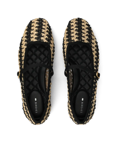 The Hummingbird Mary Jane - Black/Natural Openweave