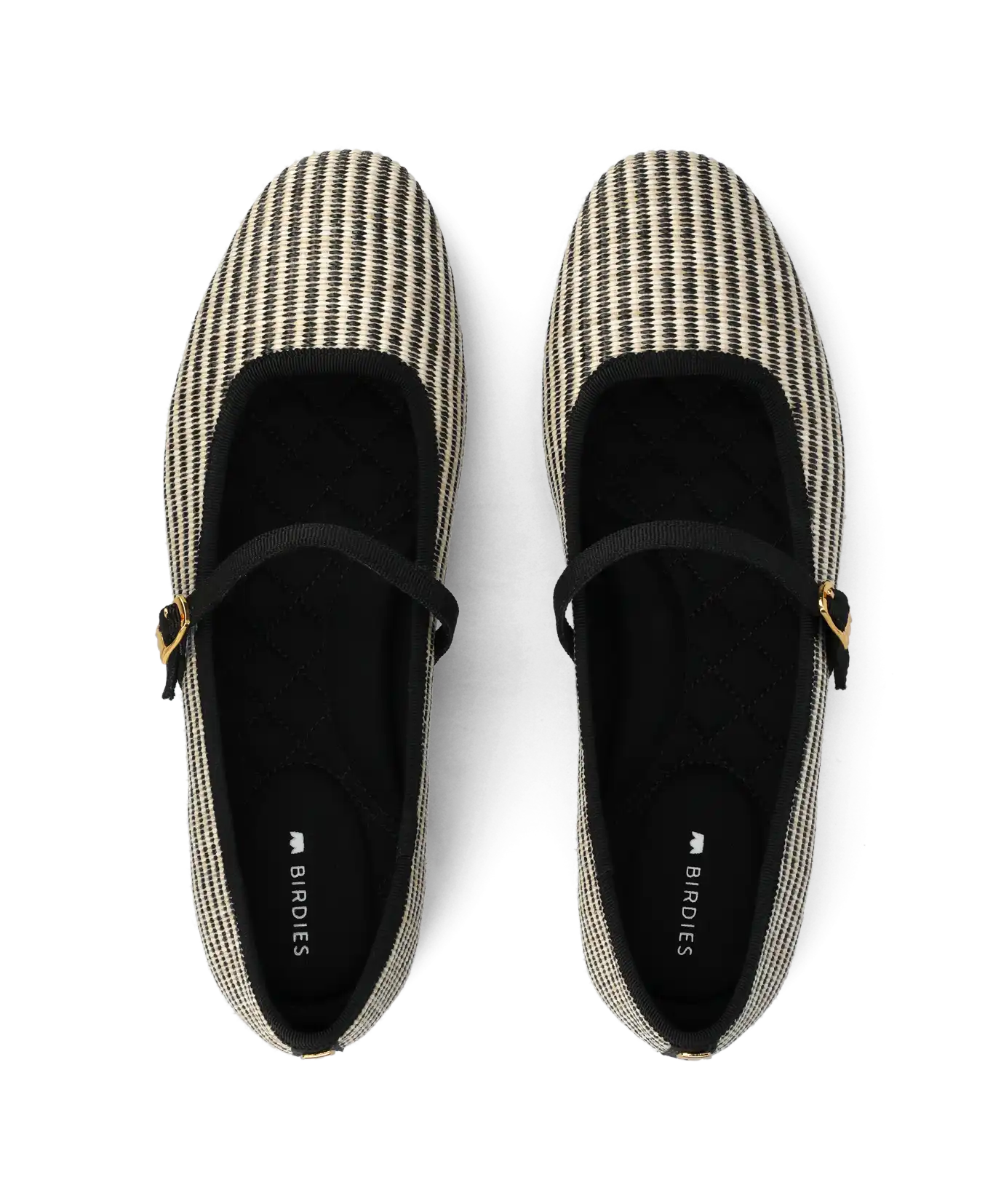 The Hummingbird Mary Jane - Black/Off White Two Tone Raffia