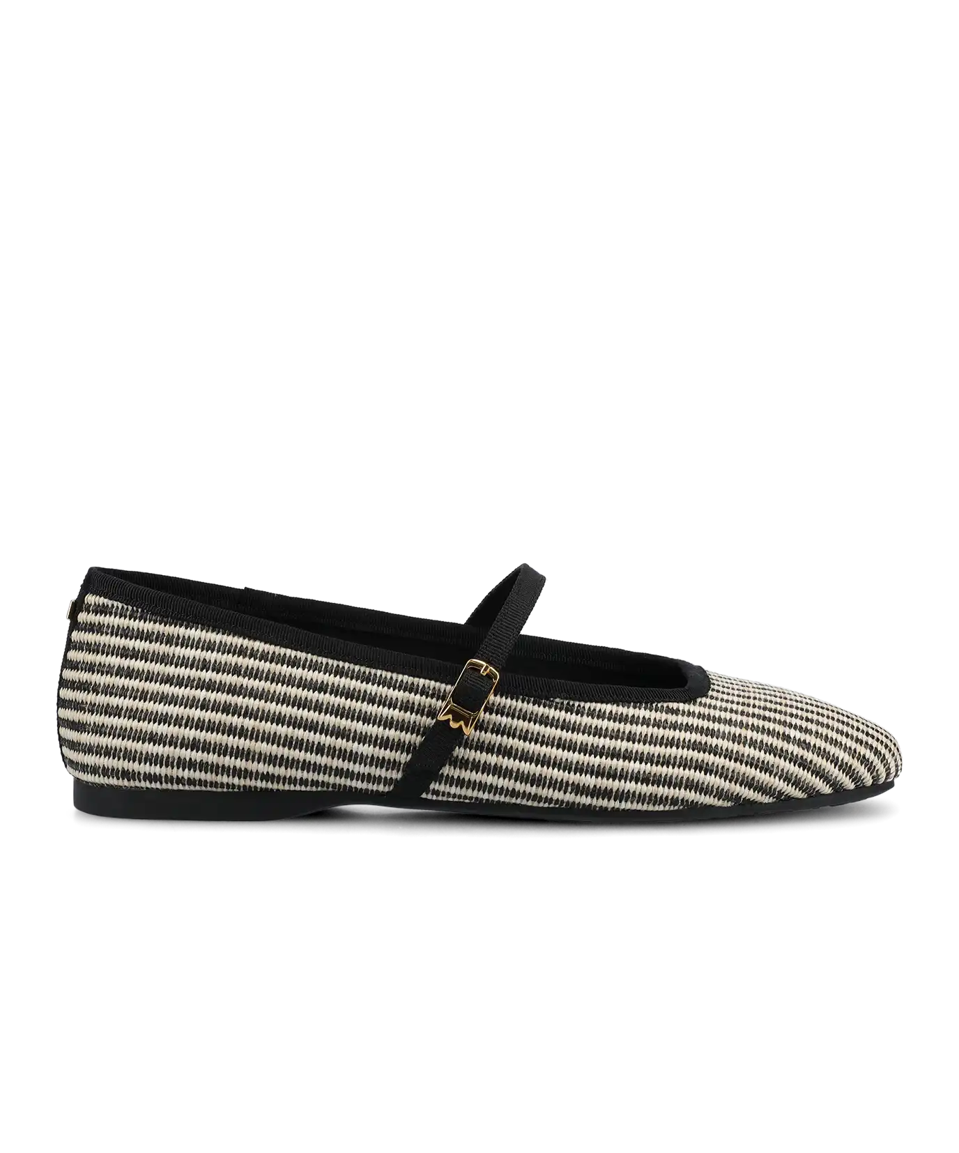 The Hummingbird Mary Jane - Black/Off White Two Tone Raffia