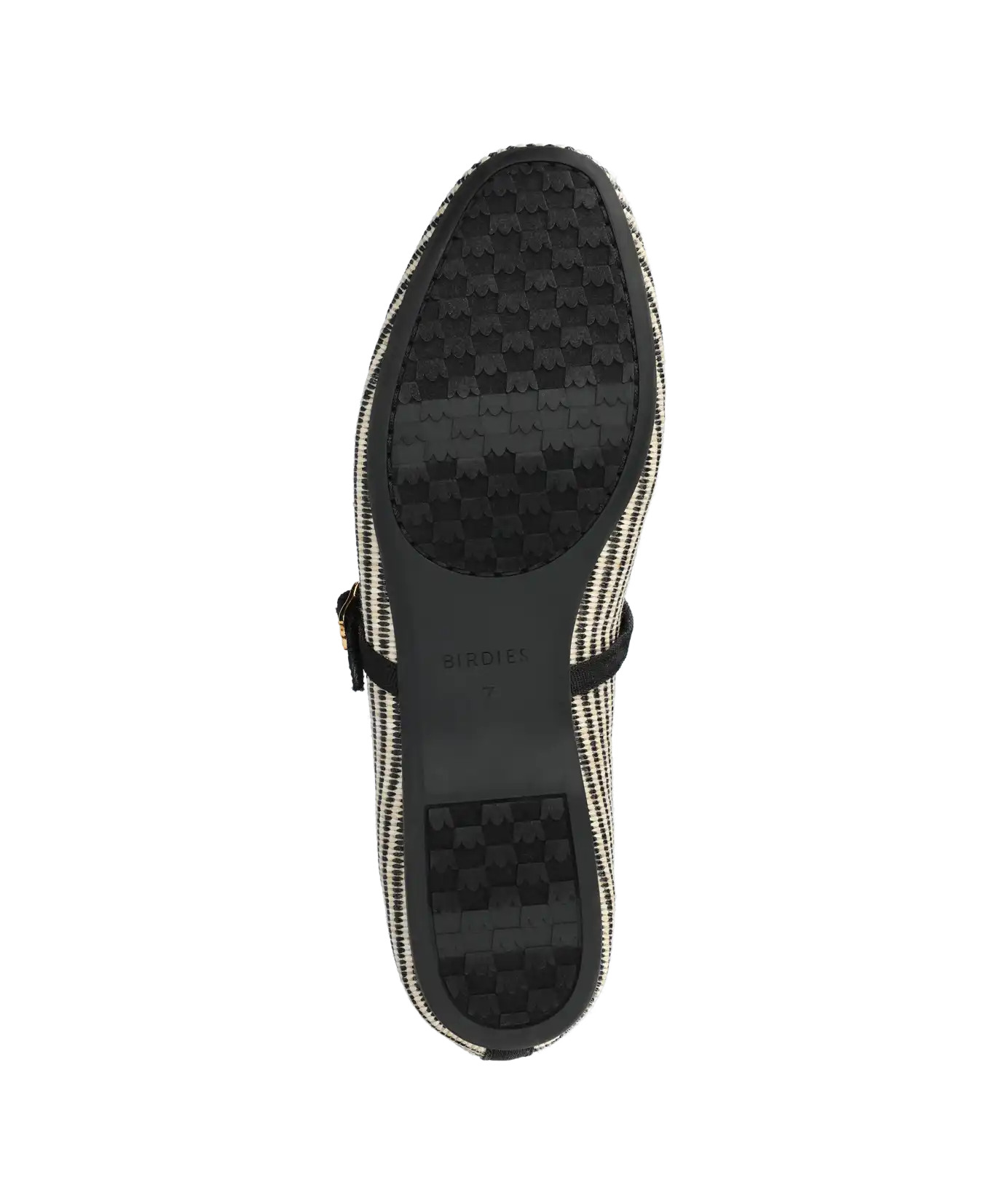 The Hummingbird Mary Jane - Black/Off White Two Tone Raffia