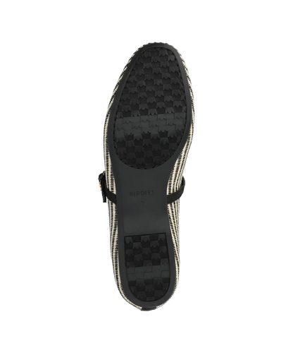 The Hummingbird Mary Jane - Black/Off White Two Tone Raffia
