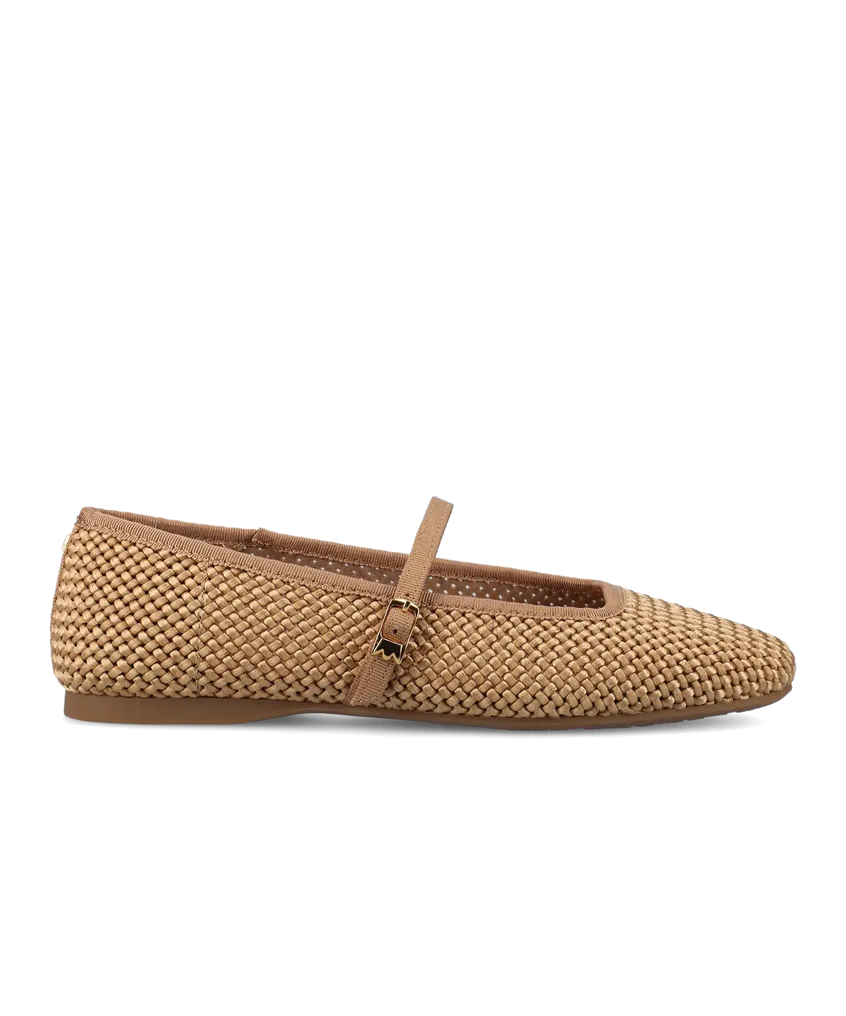 The Hummingbird Mary Jane - Gold Woven Satin