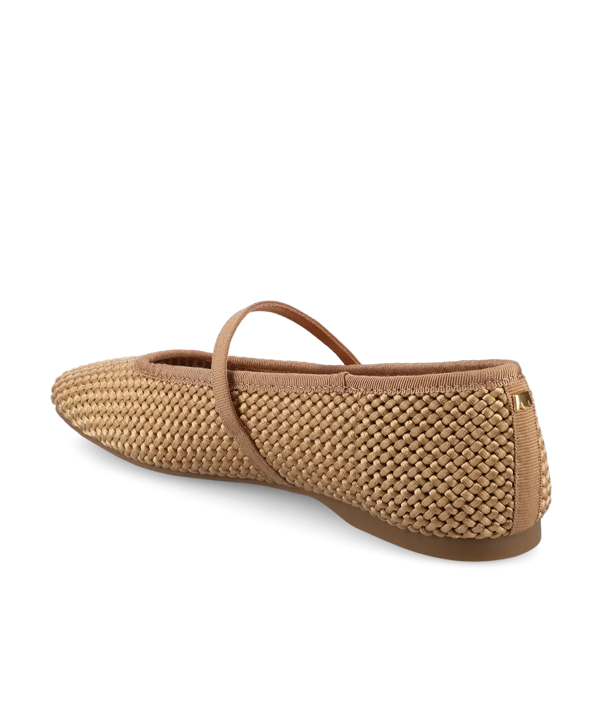 The Hummingbird Mary Jane - Gold Woven Satin