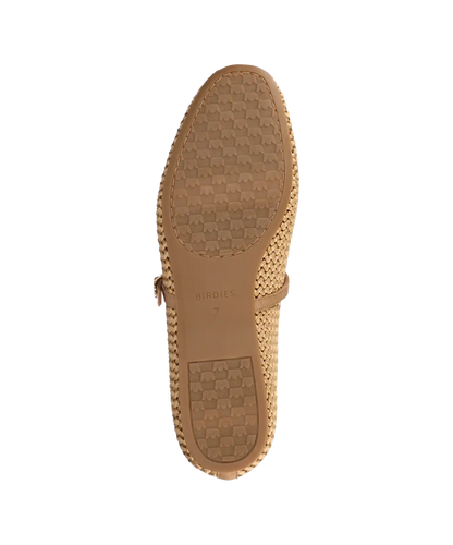 The Hummingbird Mary Jane - Gold Woven Satin