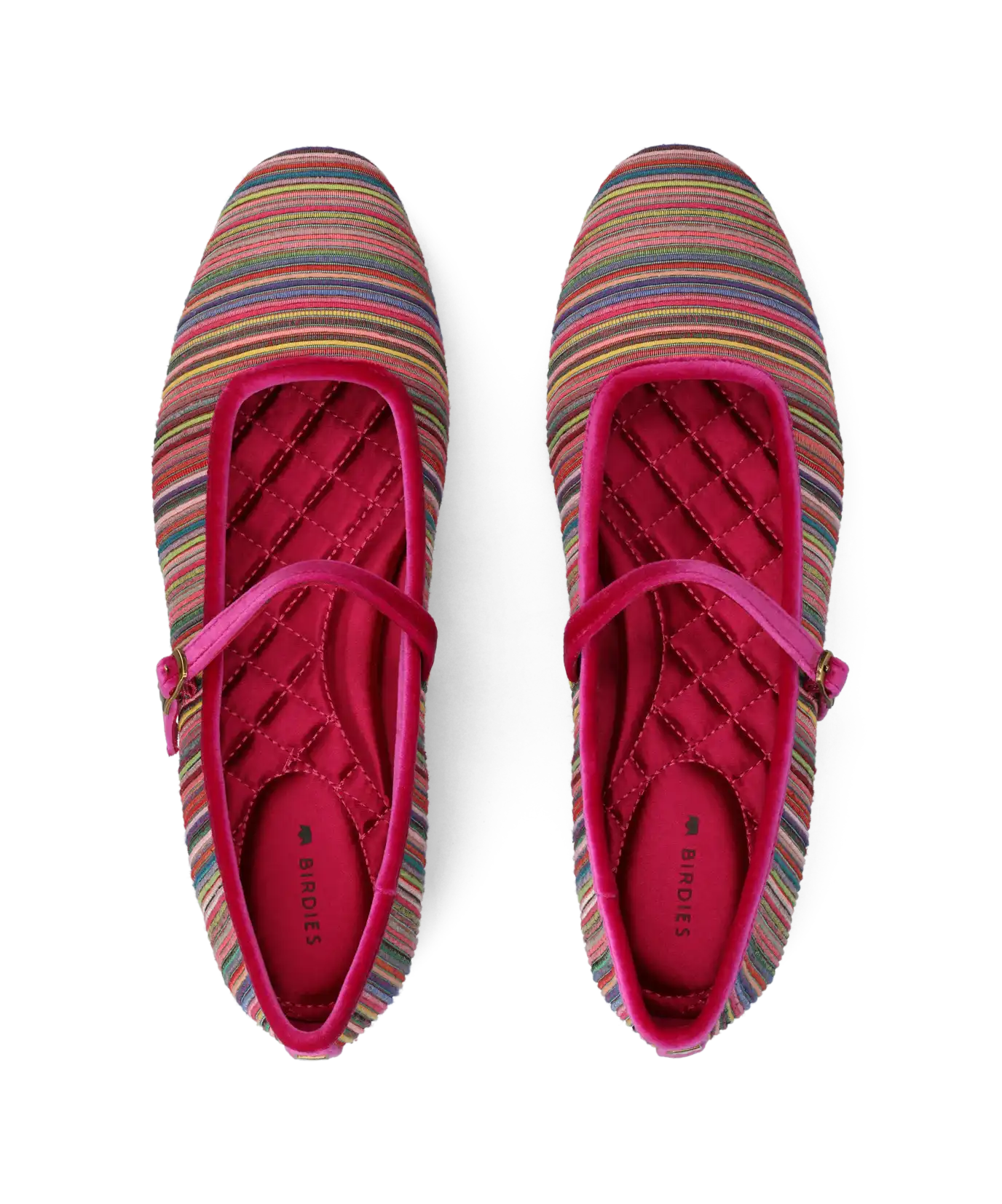The Hummingbird Mary Jane Grosgrain - Hot Pink Multi Stripe