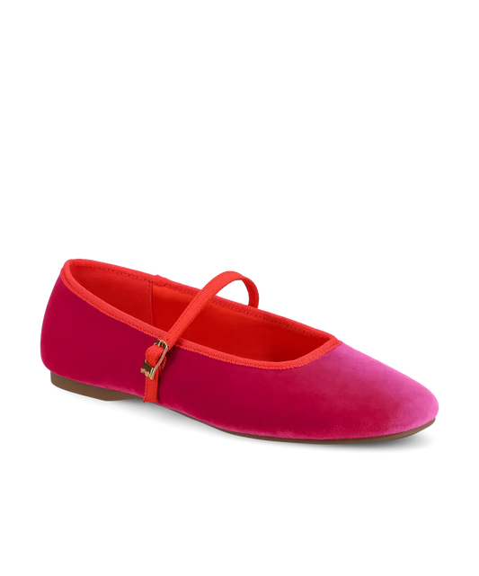 The Hummingbird Mary Jane - Hot Pink Velvet