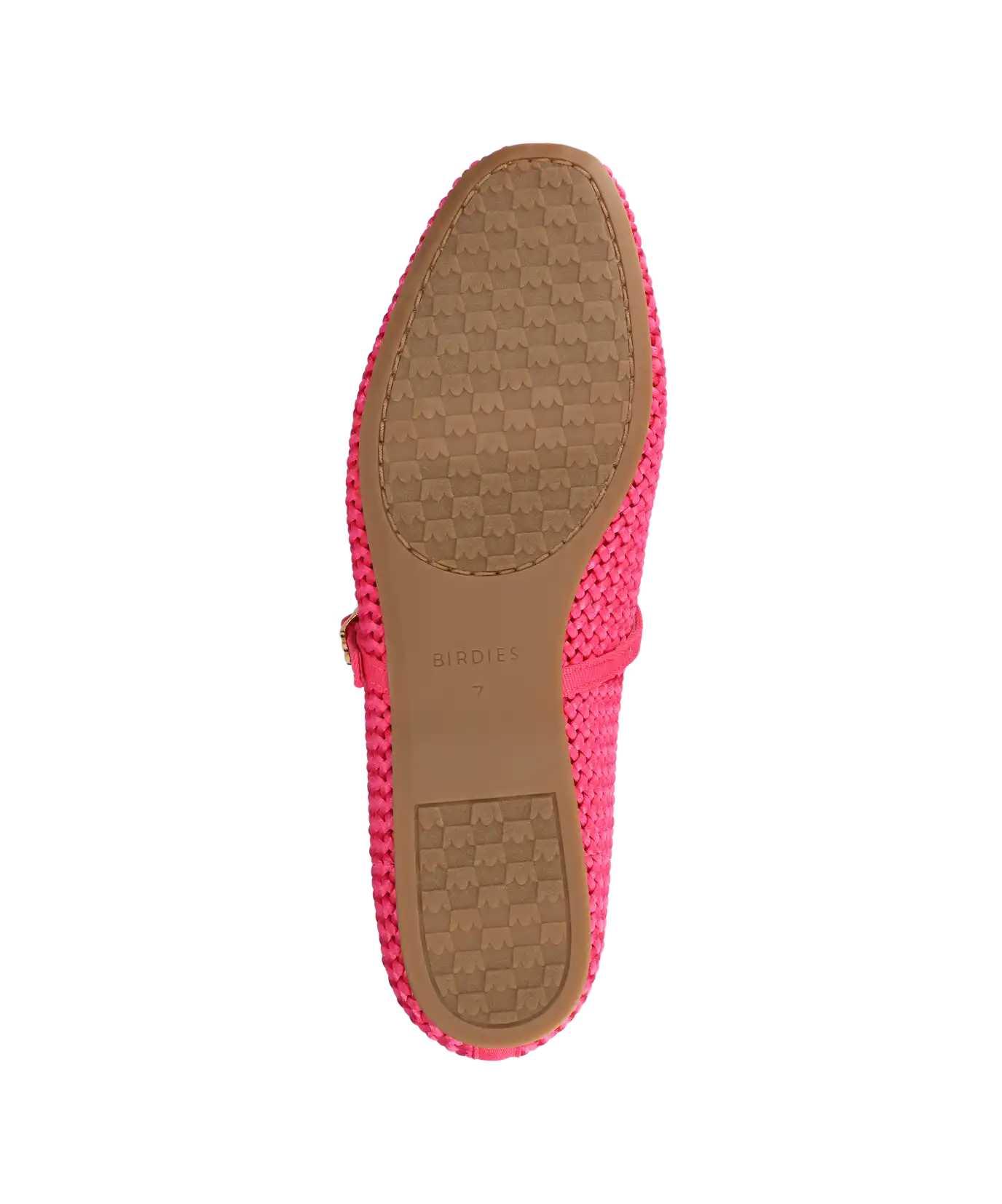 The Hummingbird Mary Jane - Hot Pink Woven Satin