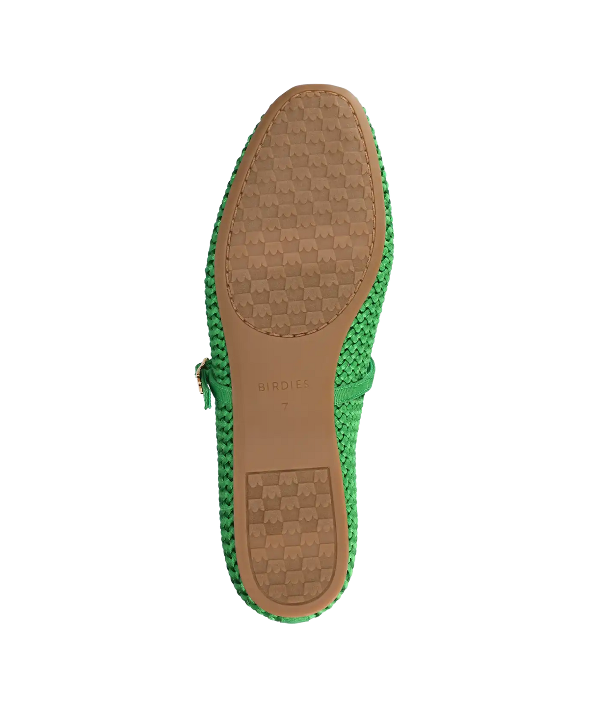 The Hummingbird Mary Jane - Kelly Green Woven Satin