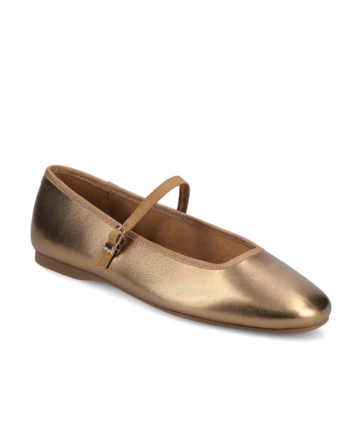 The Hummingbird Mary Jane - Vintage Gold Metal Leather