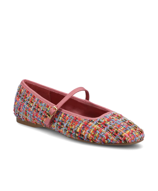 The Hummingbird Mary Jane - Pink Multi Tweed