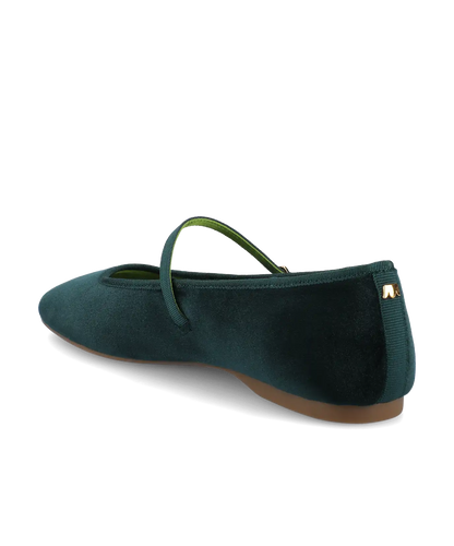 The Hummingbird Mary Jane - Royal Green Velvet