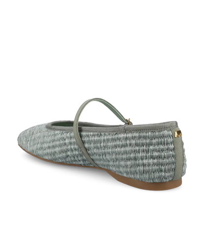 The Hummingbird Mary Jane - Seafoam Raffia