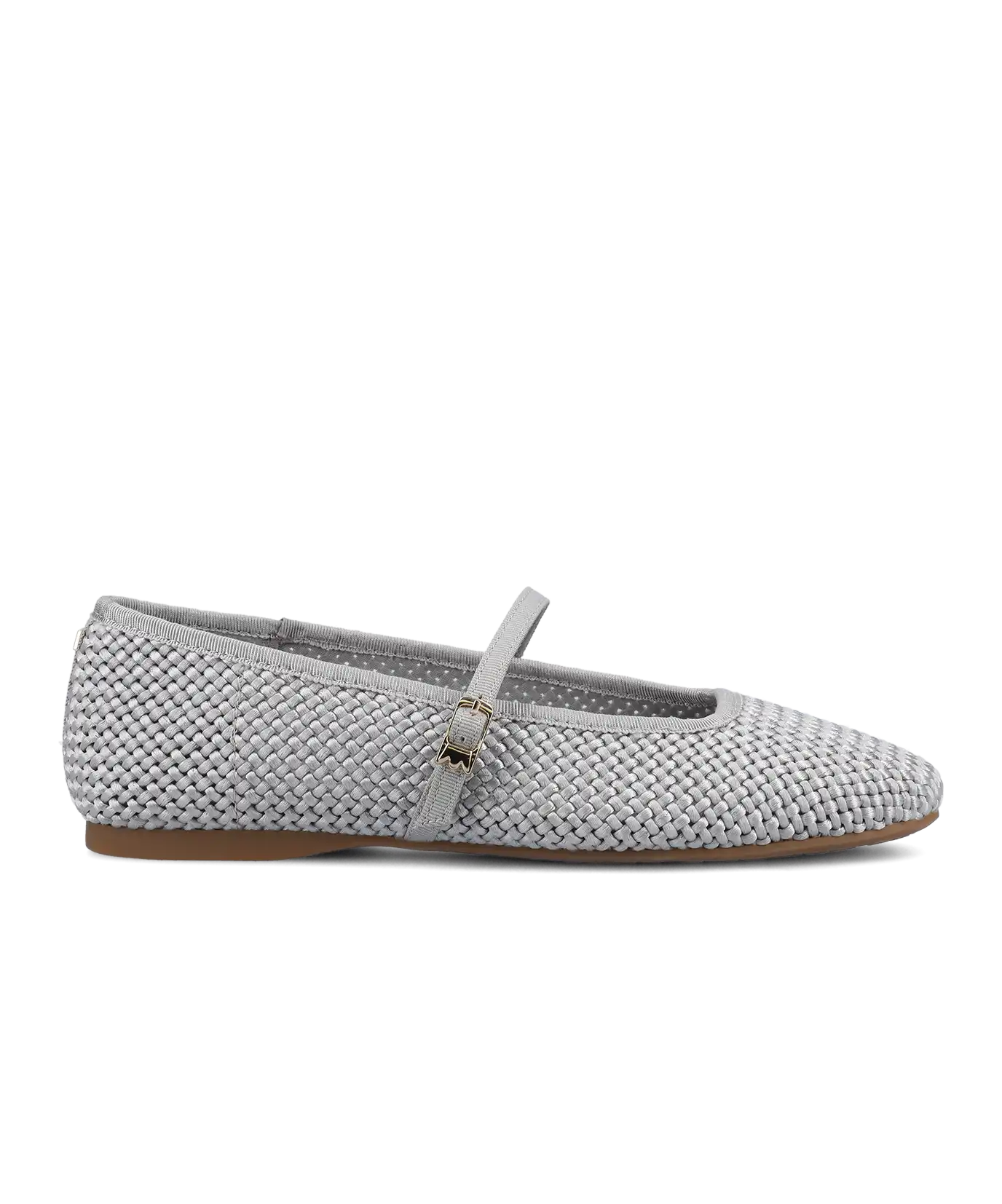 The Hummingbird Mary Jane - Silver Woven Satin