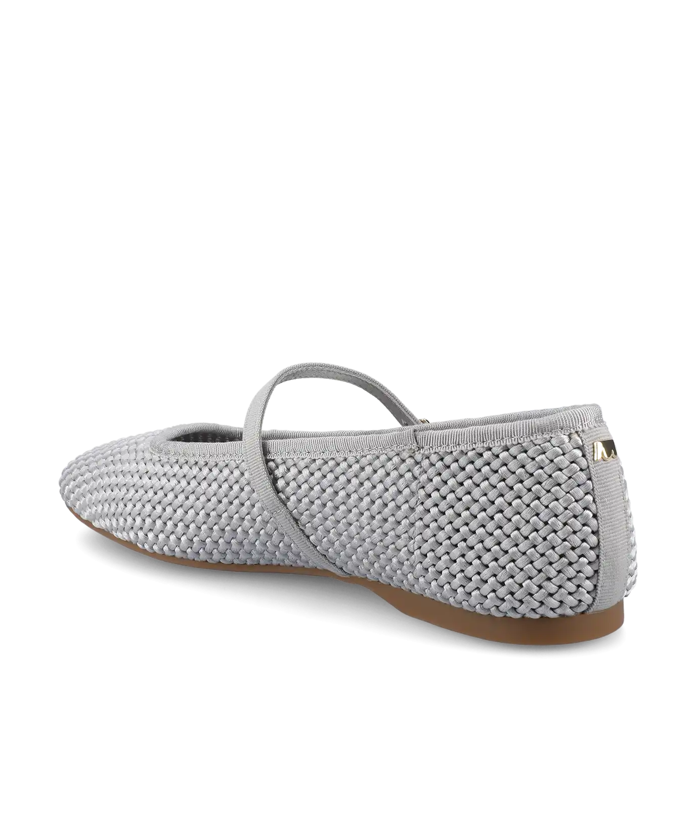 The Hummingbird Mary Jane - Silver Woven Satin