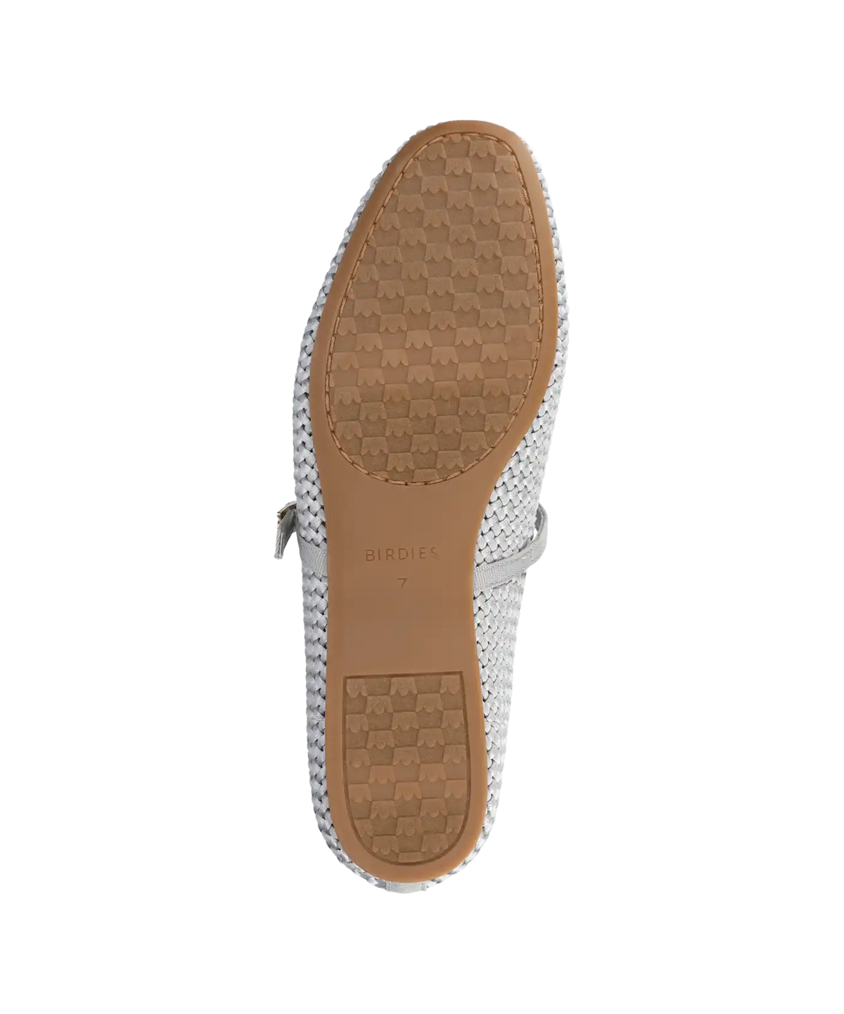 The Hummingbird Mary Jane - Silver Woven Satin