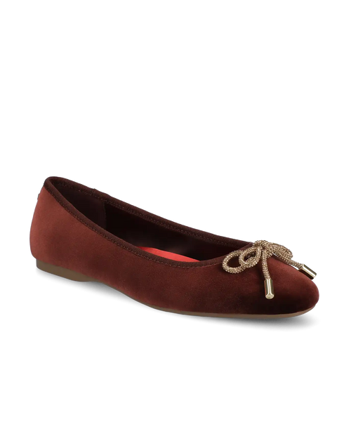 The Hummingbird - Brandy Velvet Jeweled Bow