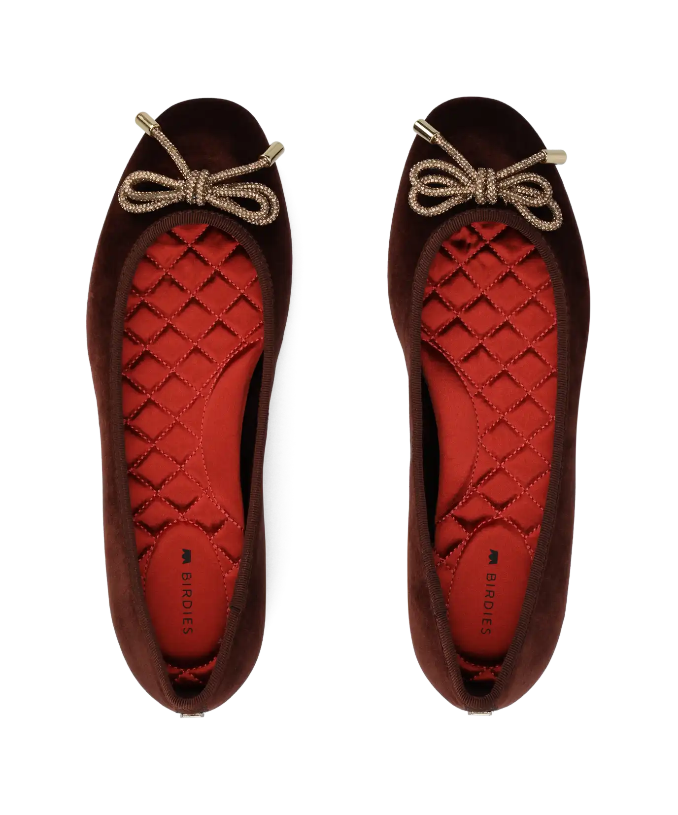 The Hummingbird - Brandy Velvet Jeweled Bow