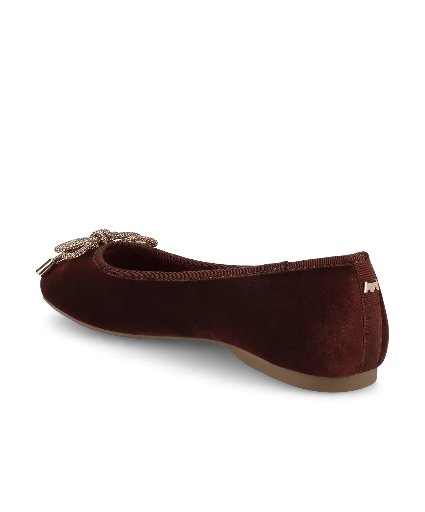 The Hummingbird - Brandy Velvet Jeweled Bow