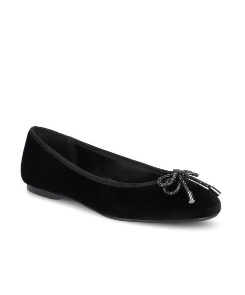 The Hummingbird - Black Velvet Jeweled Bow
