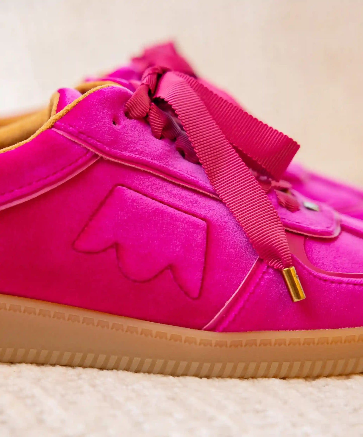 The Jay Sneaker - Hot Pink Velvet