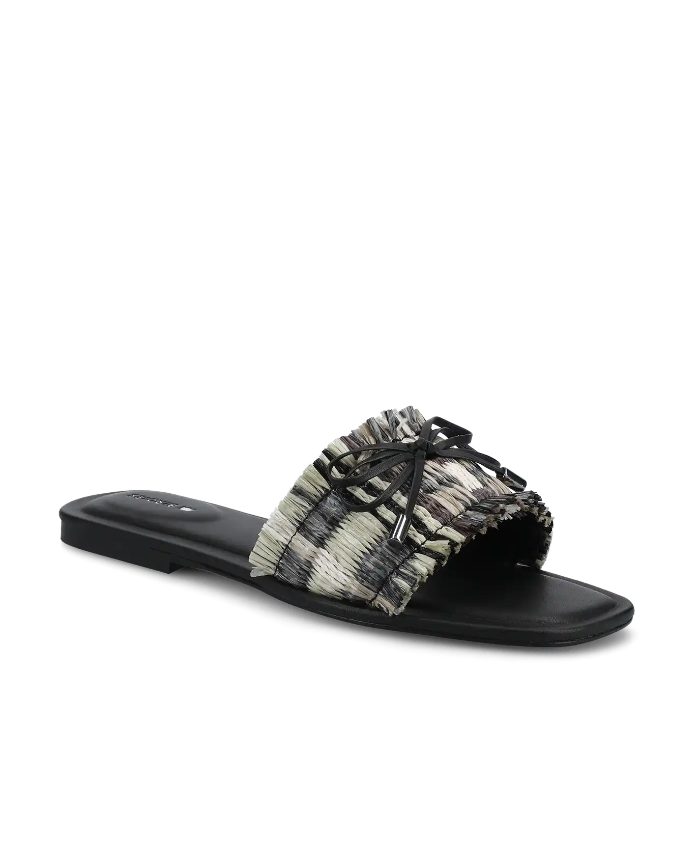 The Kiwi Bow - Black Multi Raffia