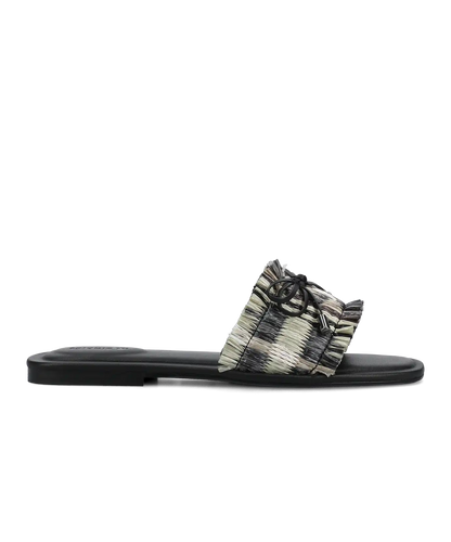 The Kiwi Bow - Black Multi Raffia