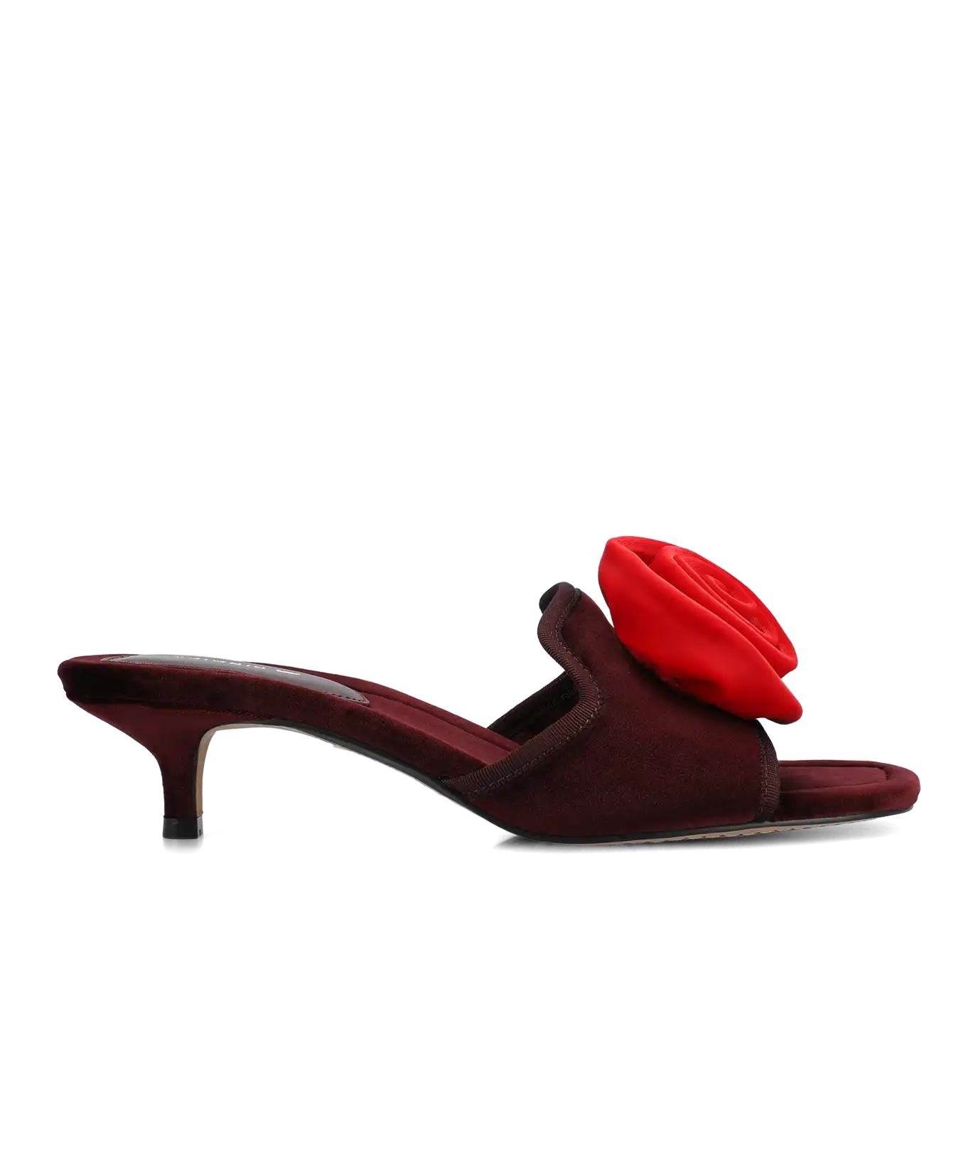 The Kiwi Kitten Flower - Burgundy Velvet