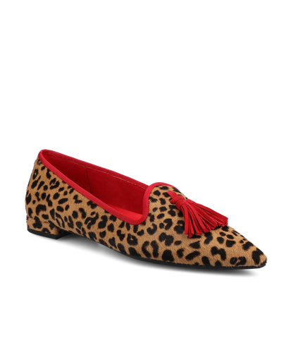 The Starfinch 15 Tassel - Leopardprint Haircalf