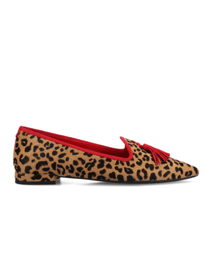 The Starfinch 15 Tassel - Leopardprint Haircalf