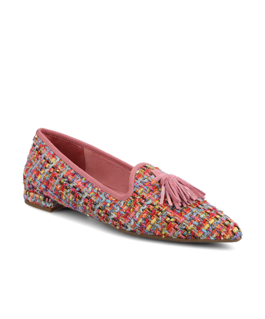 The Starfinch 15 Tassel - Pink Multi Tweed