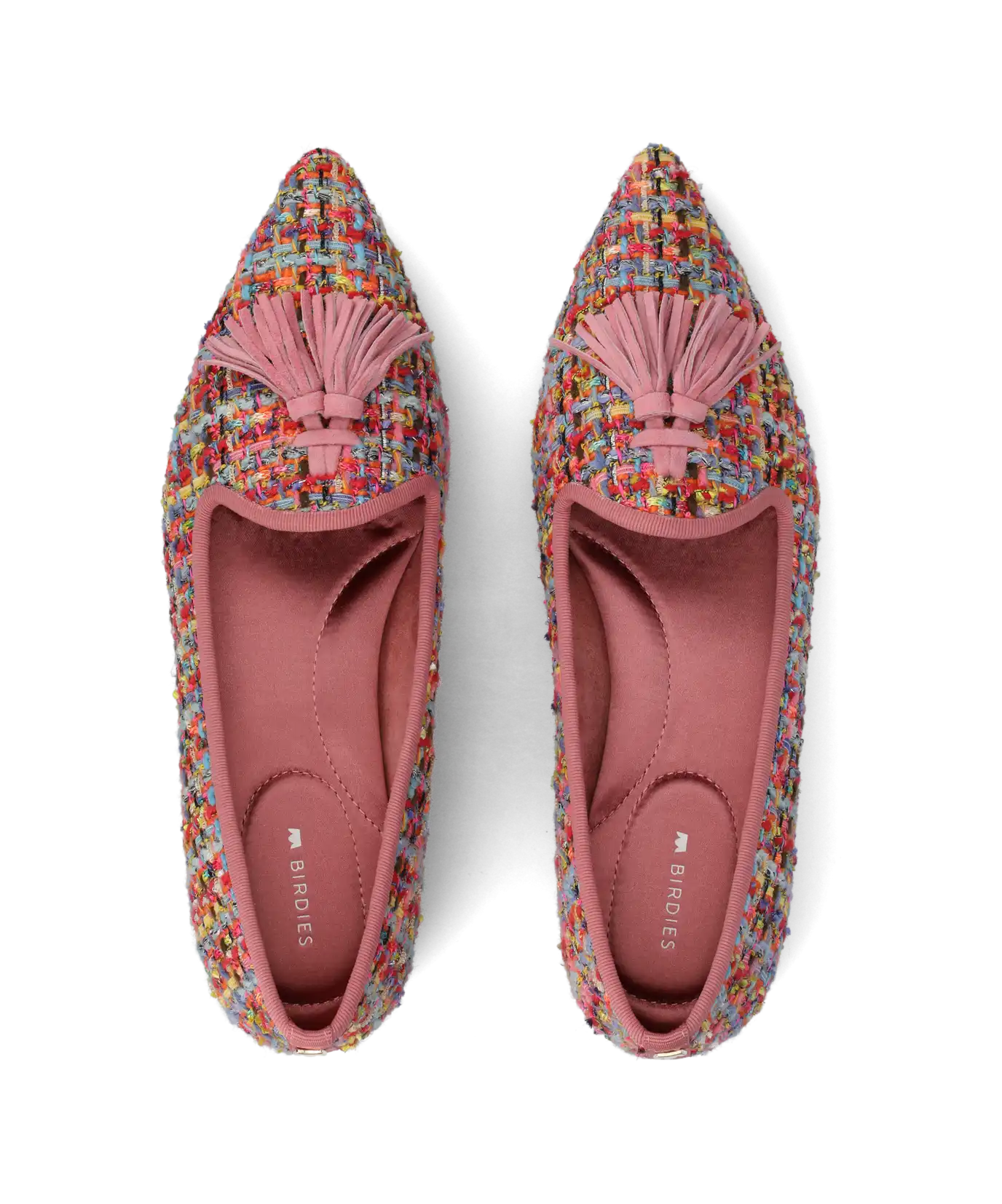 The Starfinch 15 Tassel - Pink Multi Tweed