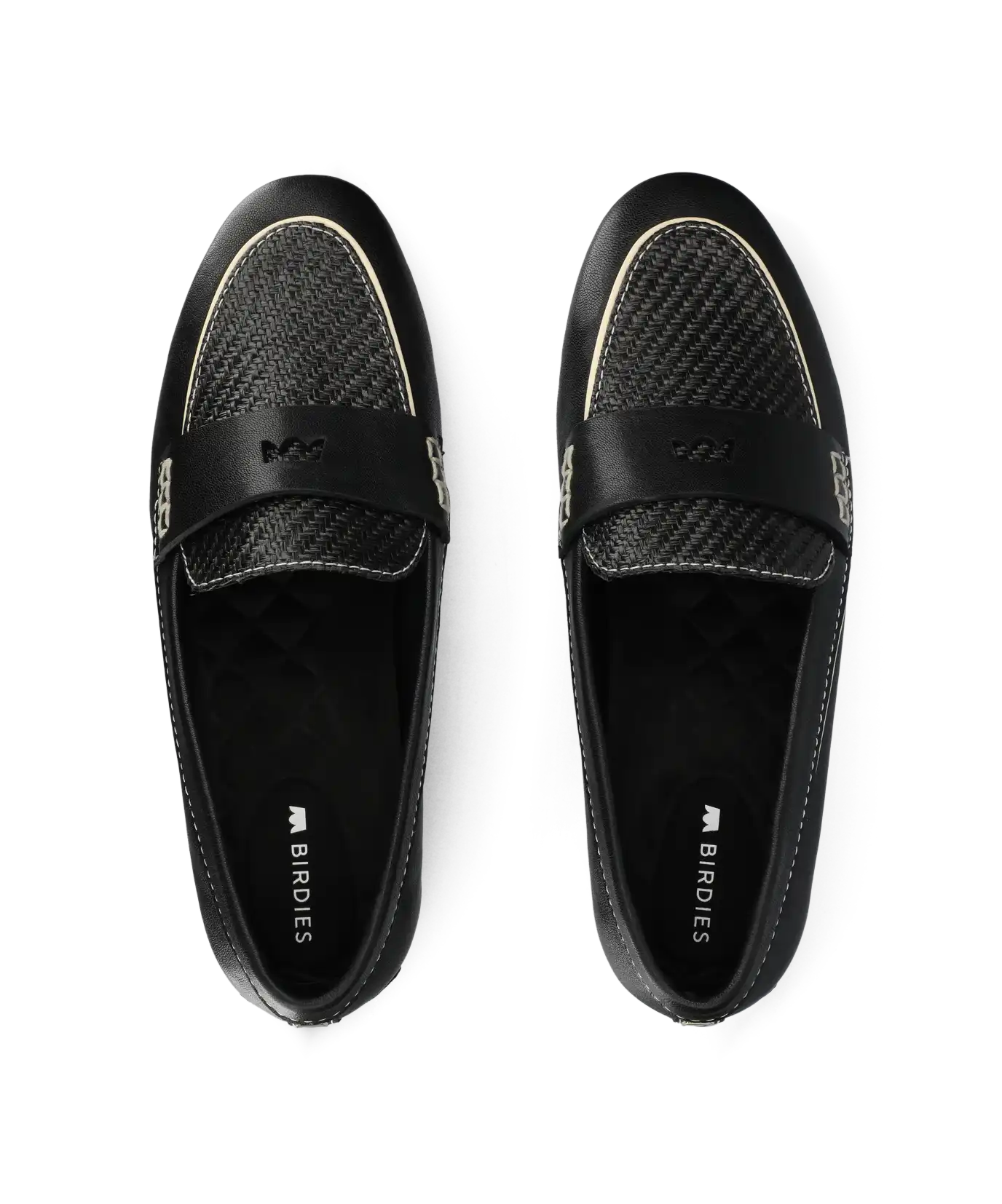 The Vesper Driver - Black Leather Raffia