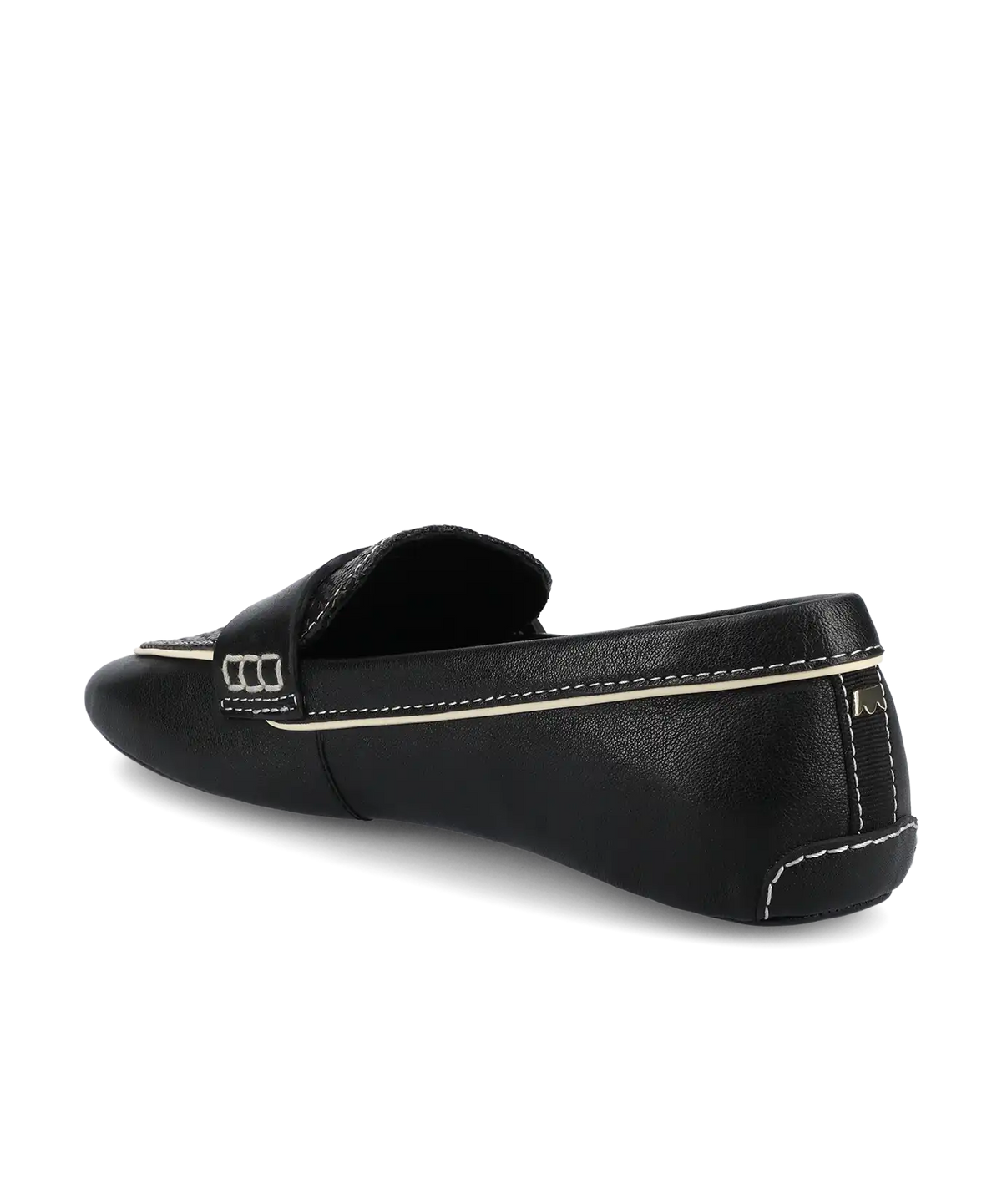 The Vesper Driver - Black Leather Raffia