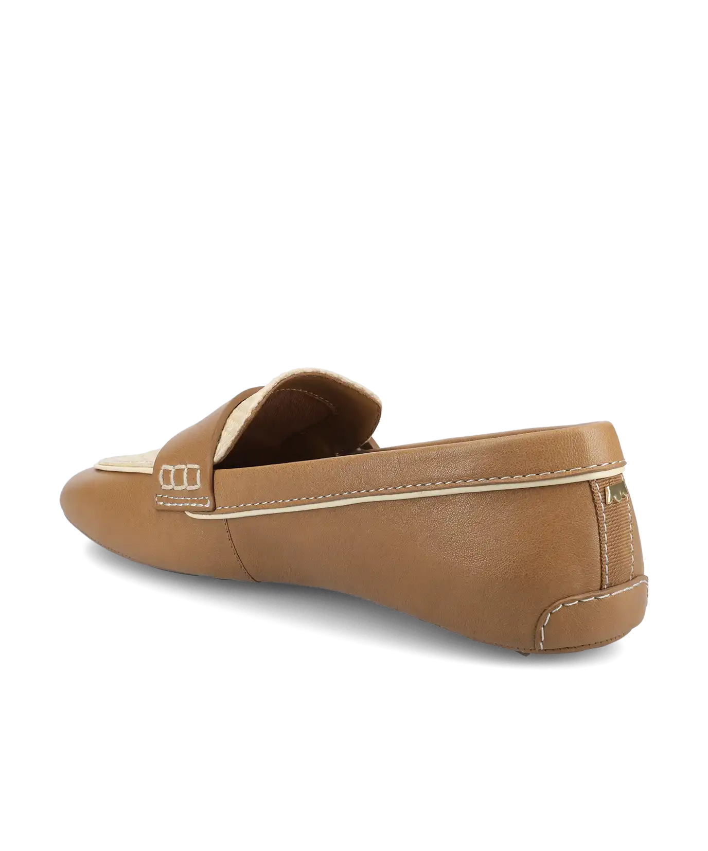 The Vesper Driver - Cappuccino Leather Raffia